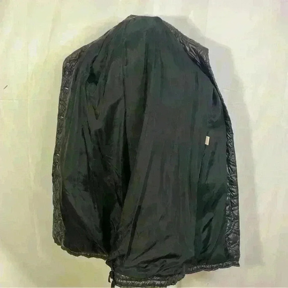 LAFLAMME FOURRURE GLOSSY QUILTED TRENCH GORGEOUS COAT SLEEVES SIZE M - Picture 14 of 16